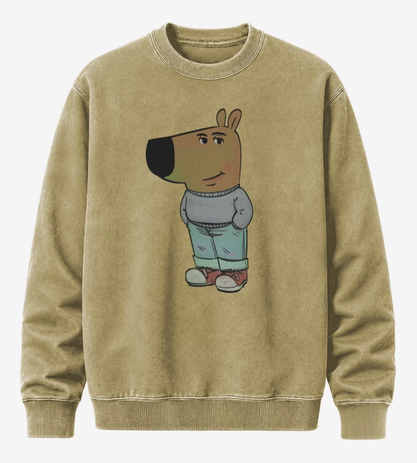 Poleron Polo Acid Wash Beige de Chill de Cojones