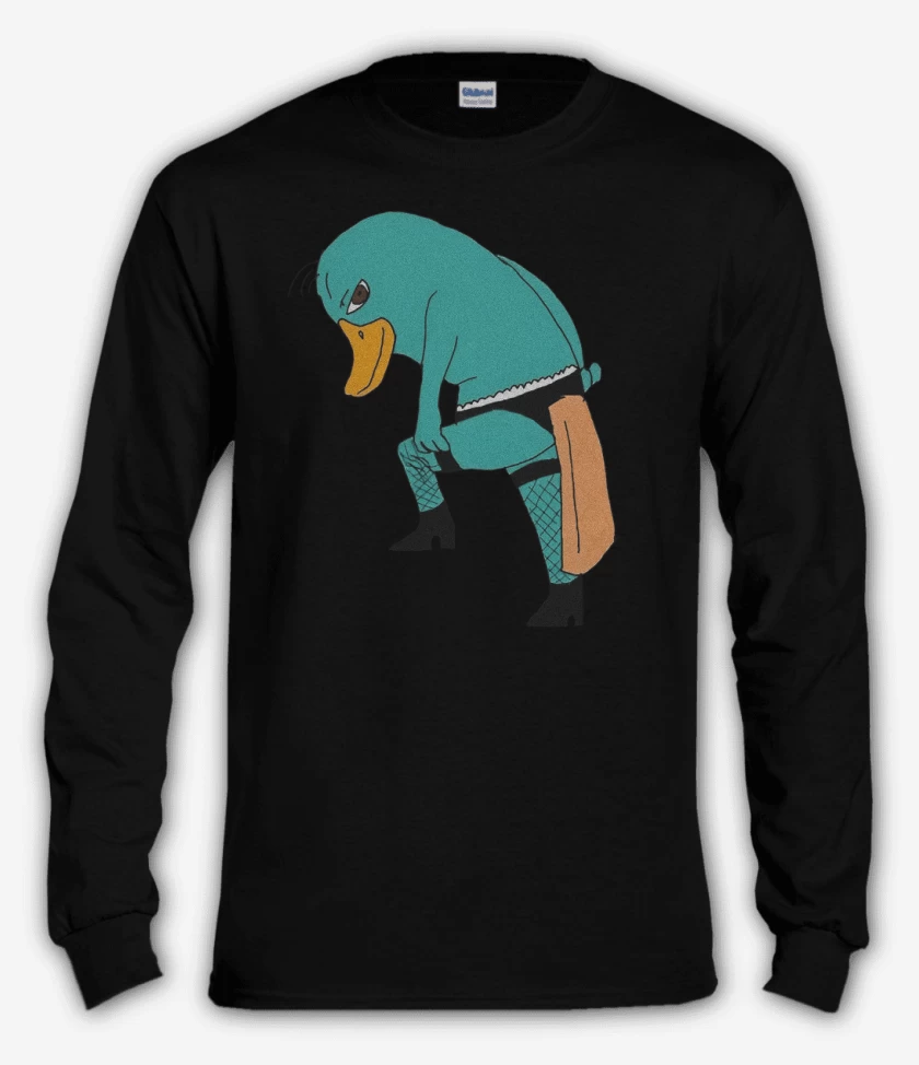 Polera manga larga Negro de Perry El OrtitoRico