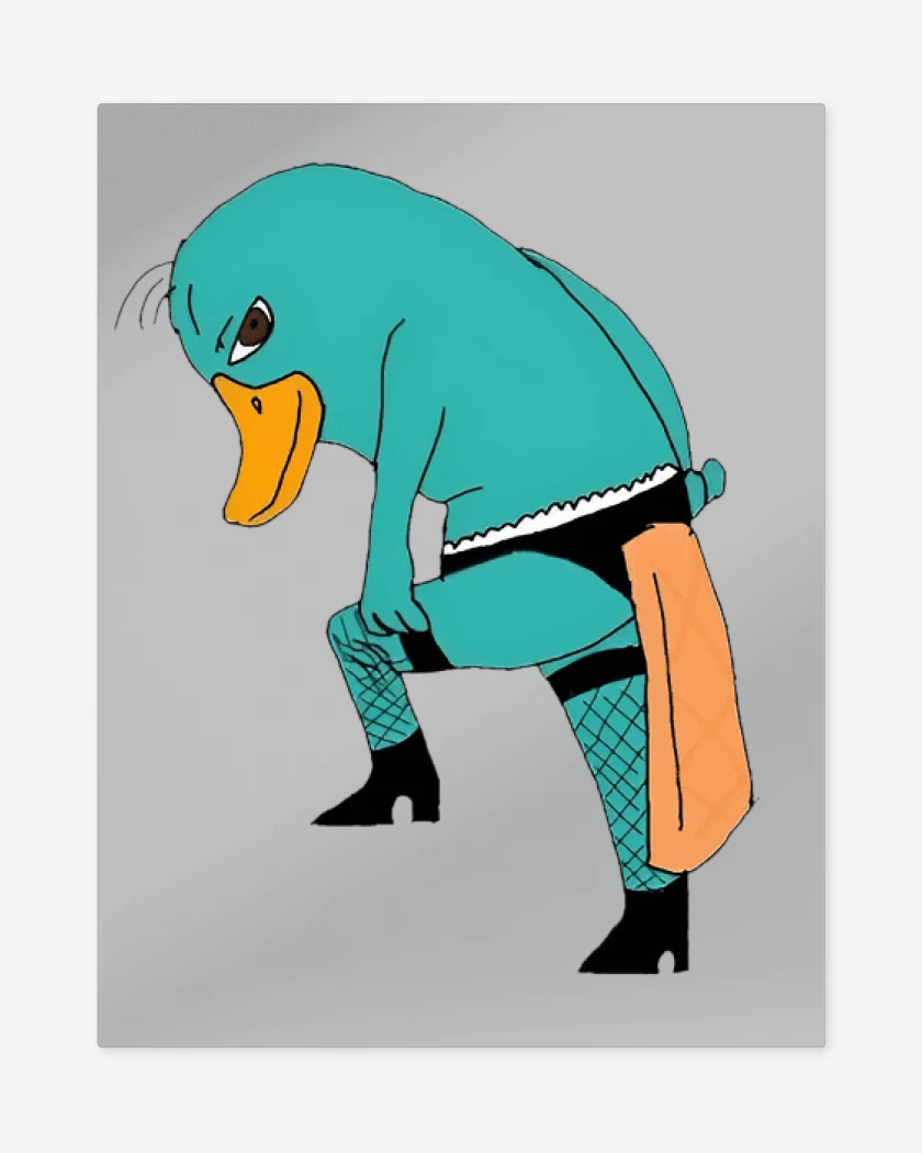 Print metalico Gris Melange de Perry El OrtitoRico