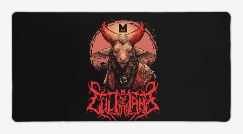 Mouse pad Gamer Negro de Cult of the Lamb Unholy Lamb