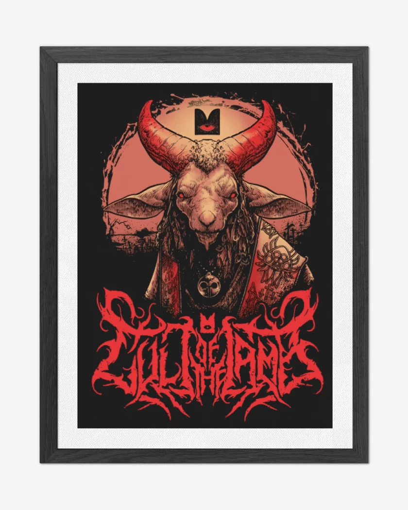 Cuadro decorativo Negro de Cult of the Lamb Unholy Lamb