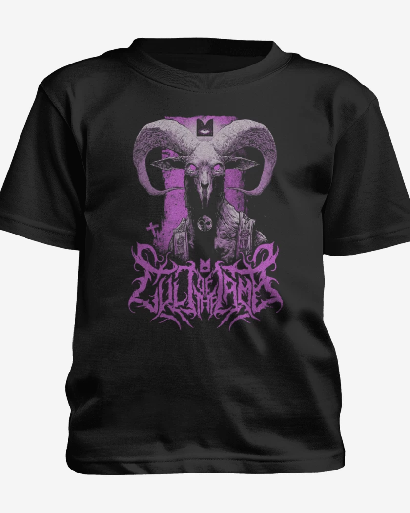 Polera de niño Negro de Cult of the Lamb Unholy Goat