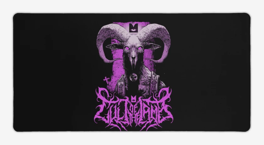 Mouse pad Gamer Negro de Cult of the Lamb Unholy Goat