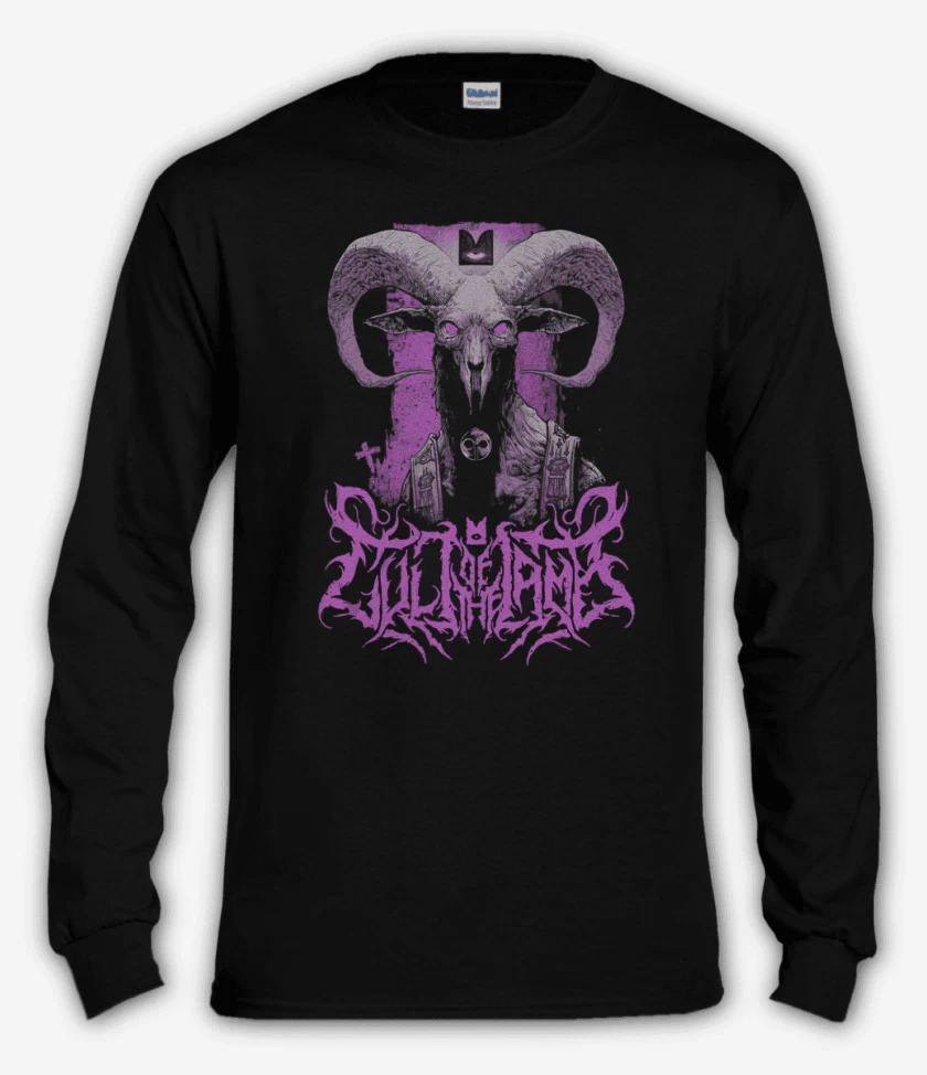 Polera manga larga Negro de Cult of the Lamb Unholy Goat