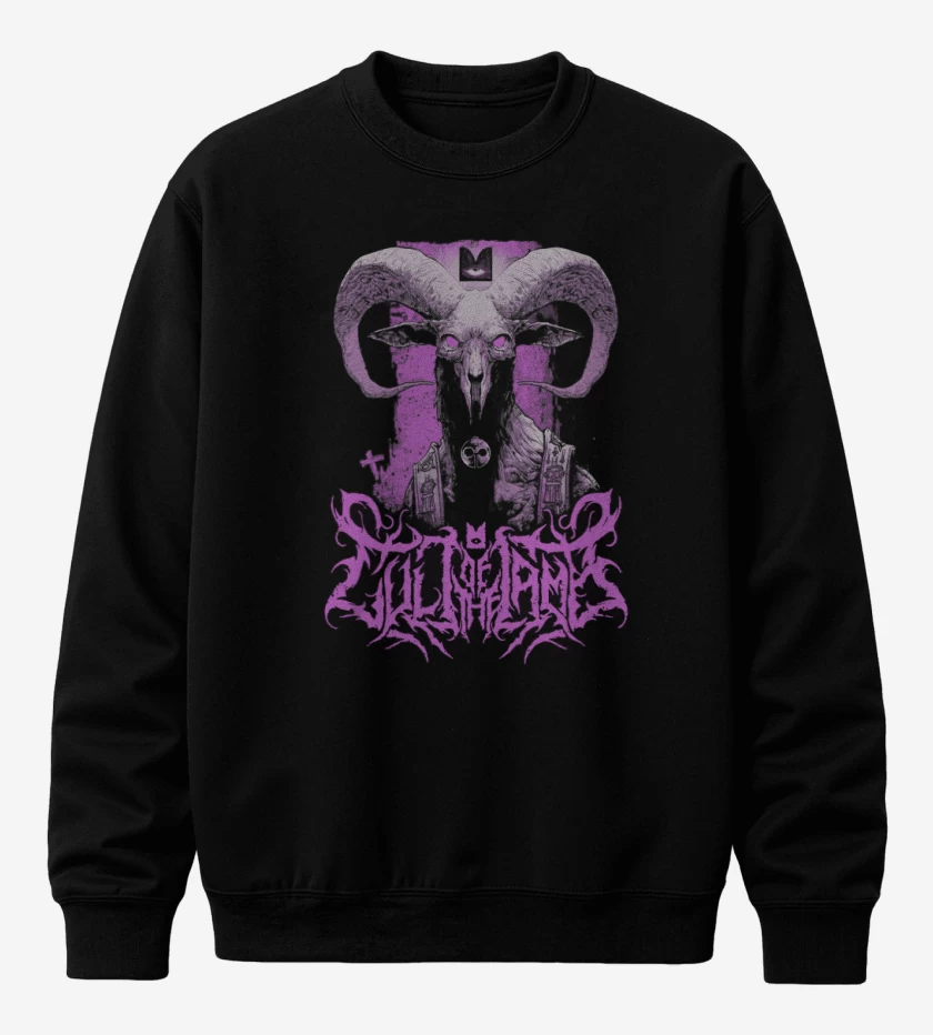 Poleron polo Negro de Cult of the Lamb Unholy Goat