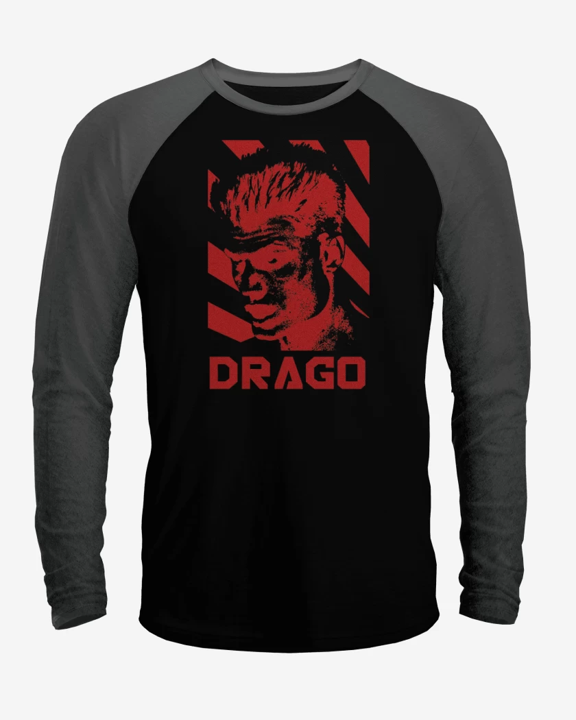 Polera Raglan Negro / Negro Heather de Drago