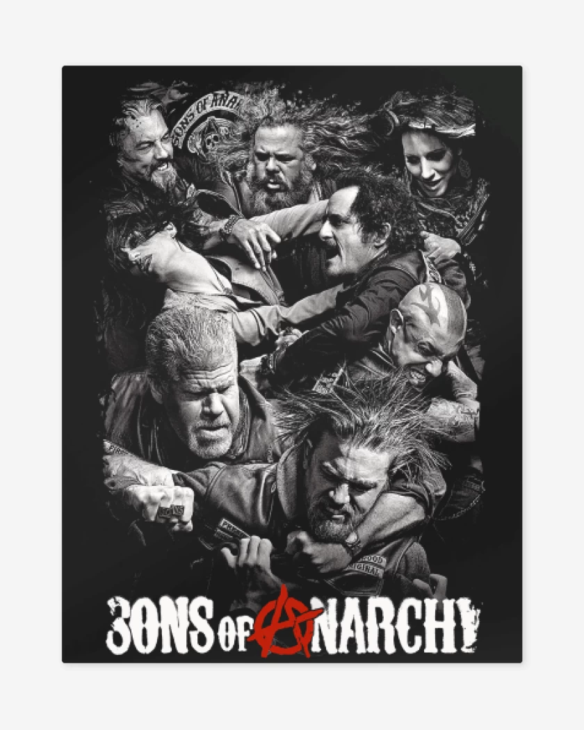 Print metalico Negro de Sons of anarchy poster