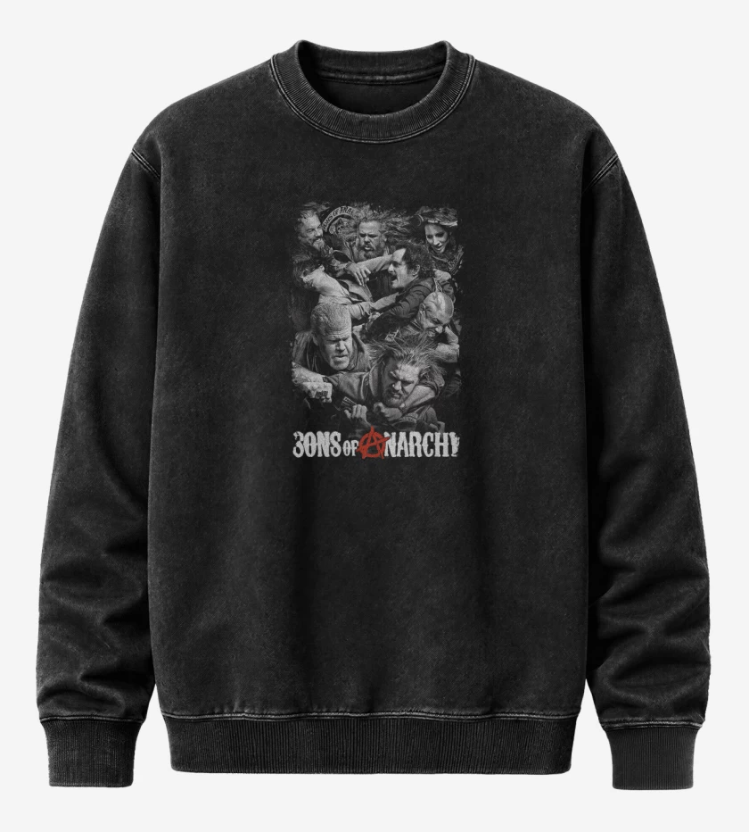 Poleron Polo Acid Wash Negro de Sons of anarchy poster