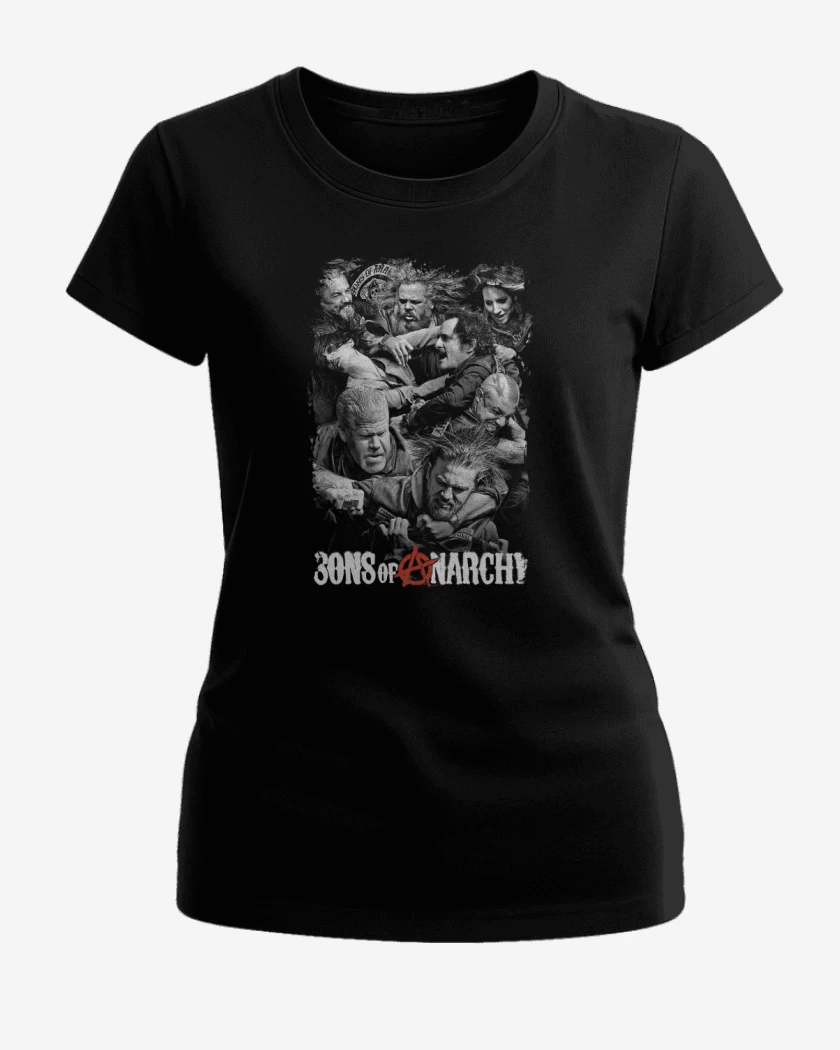Polera de Mujer Negro de Sons of anarchy poster