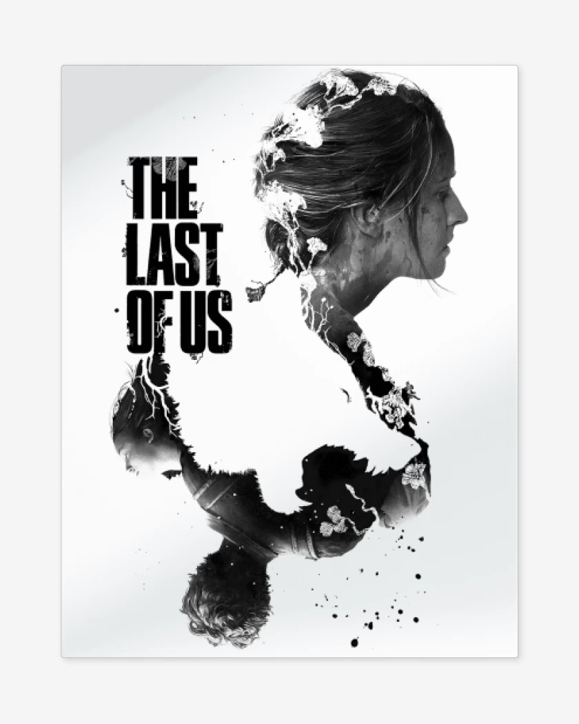 Print metalico Blanco de The Last of Us Abby 