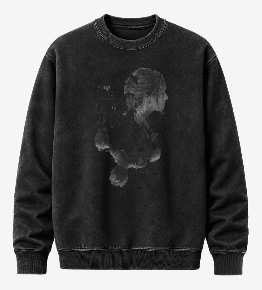 Poleron Polo Acid Wash Negro de The Last of Us Abby 