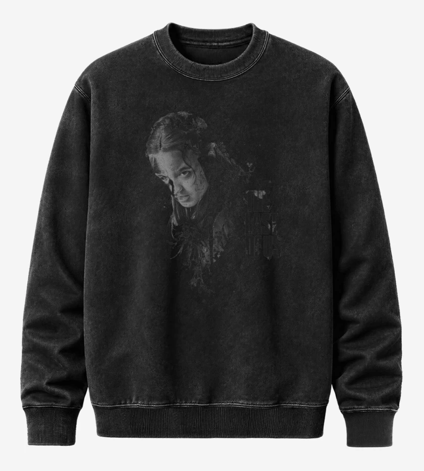 Poleron Polo Acid Wash Negro de The Last of Us Ellie 