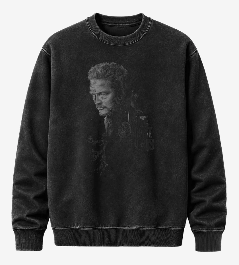 Poleron Polo Acid Wash Negro de The Last of Us Joel