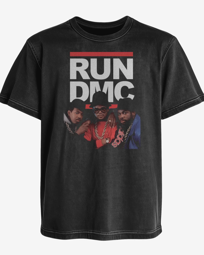 Polera desgastada Negro de RUNDMC