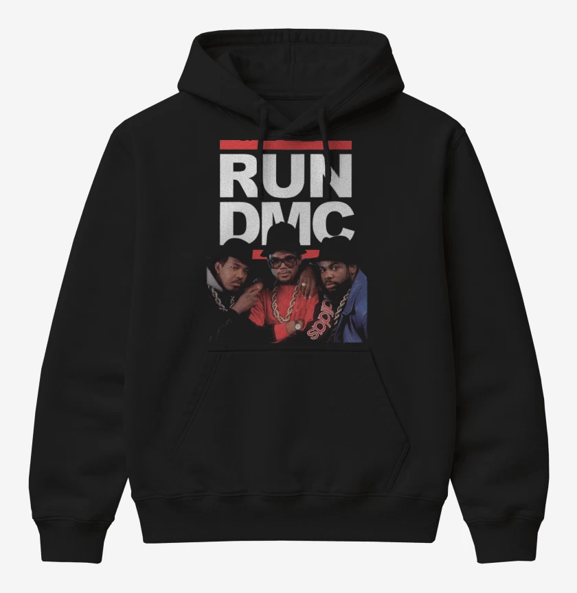 Poleron Canguro básico Negro de RUNDMC
