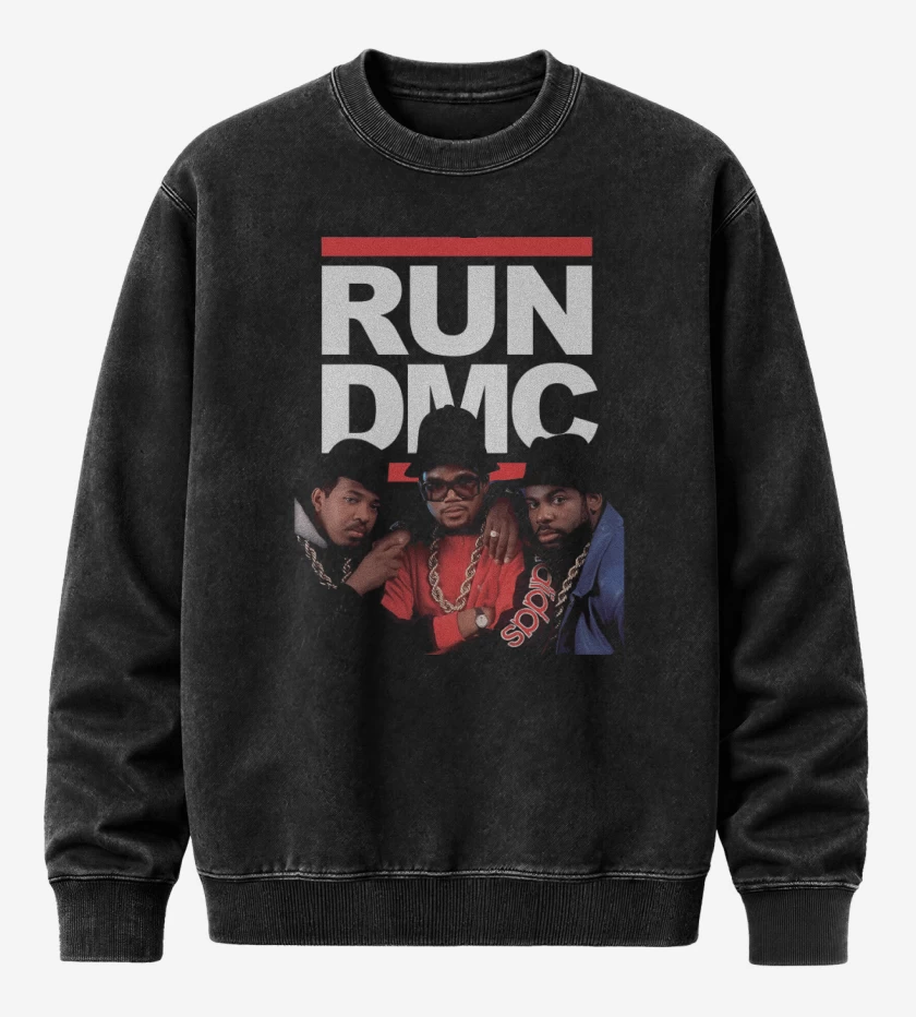 Poleron Polo Acid Wash Negro de RUNDMC