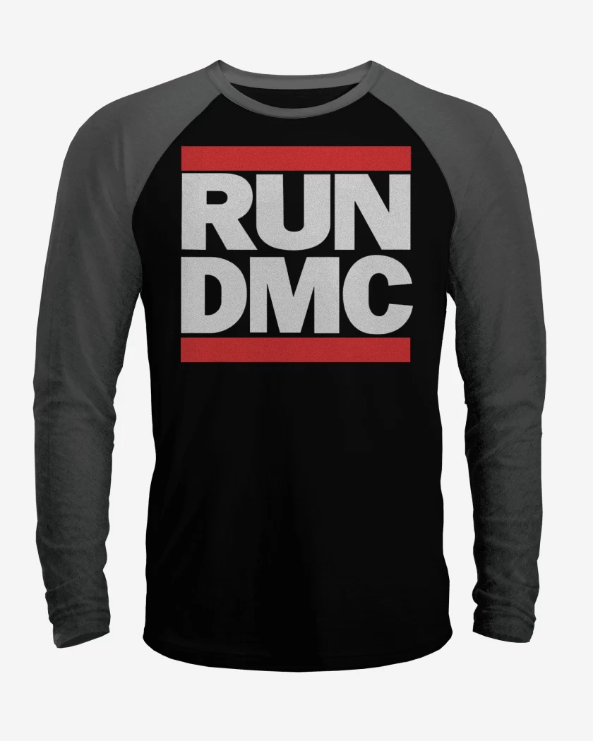 Polera Raglan Negro / Negro Heather de RUNDMC LOGO