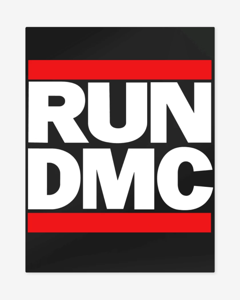Print metalico Negro de RUNDMC LOGO