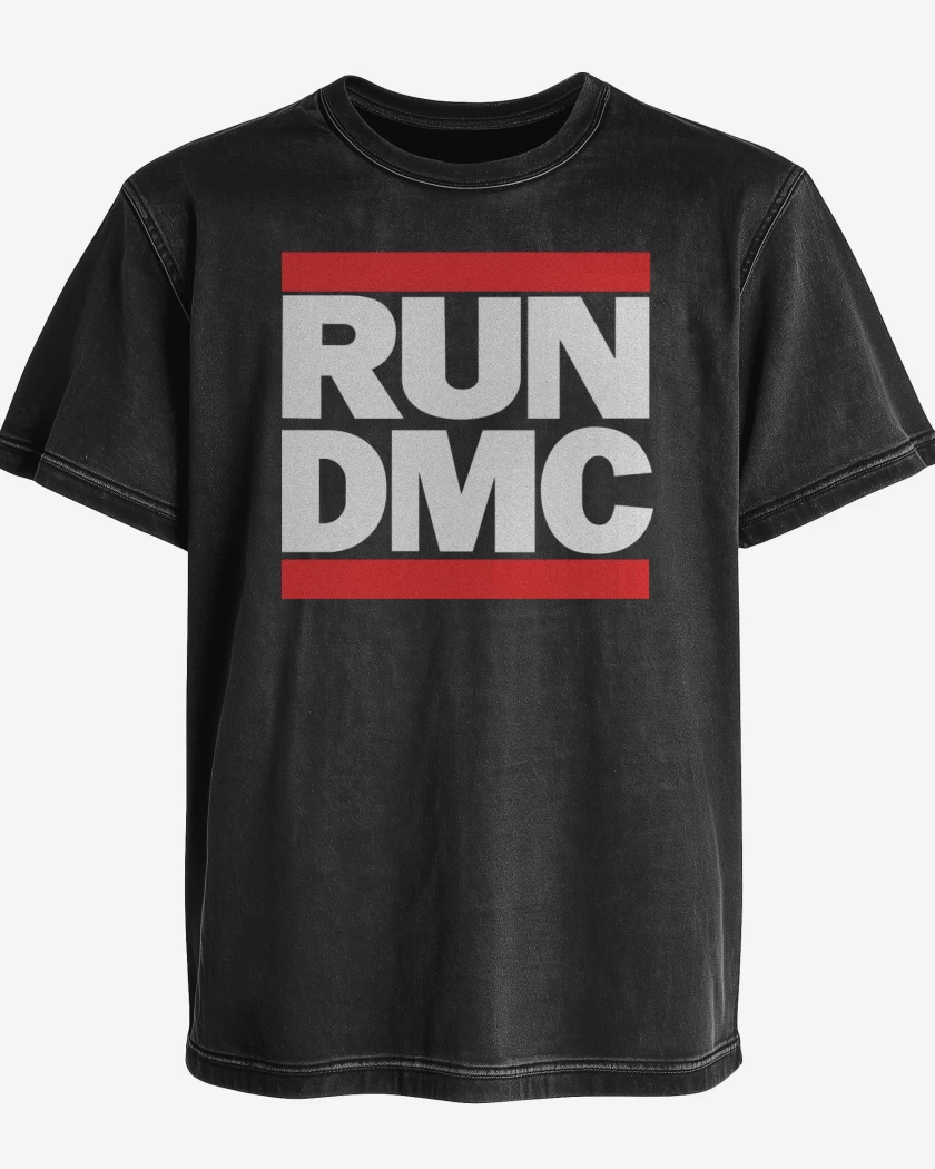 Polera desgastada Negro de RUNDMC LOGO