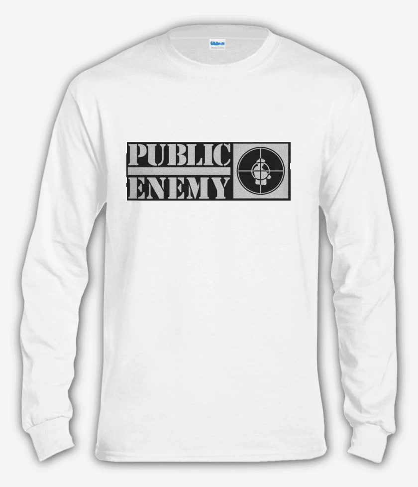 Polera manga larga Blanco de Public Enemy