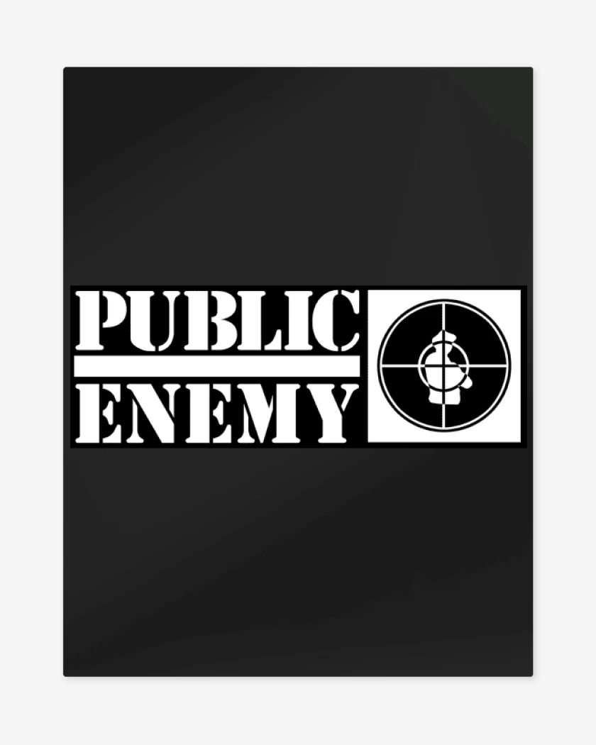Print metalico Negro de Public Enemy