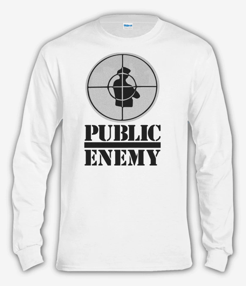 Polera manga larga Blanco de Public Enemy II