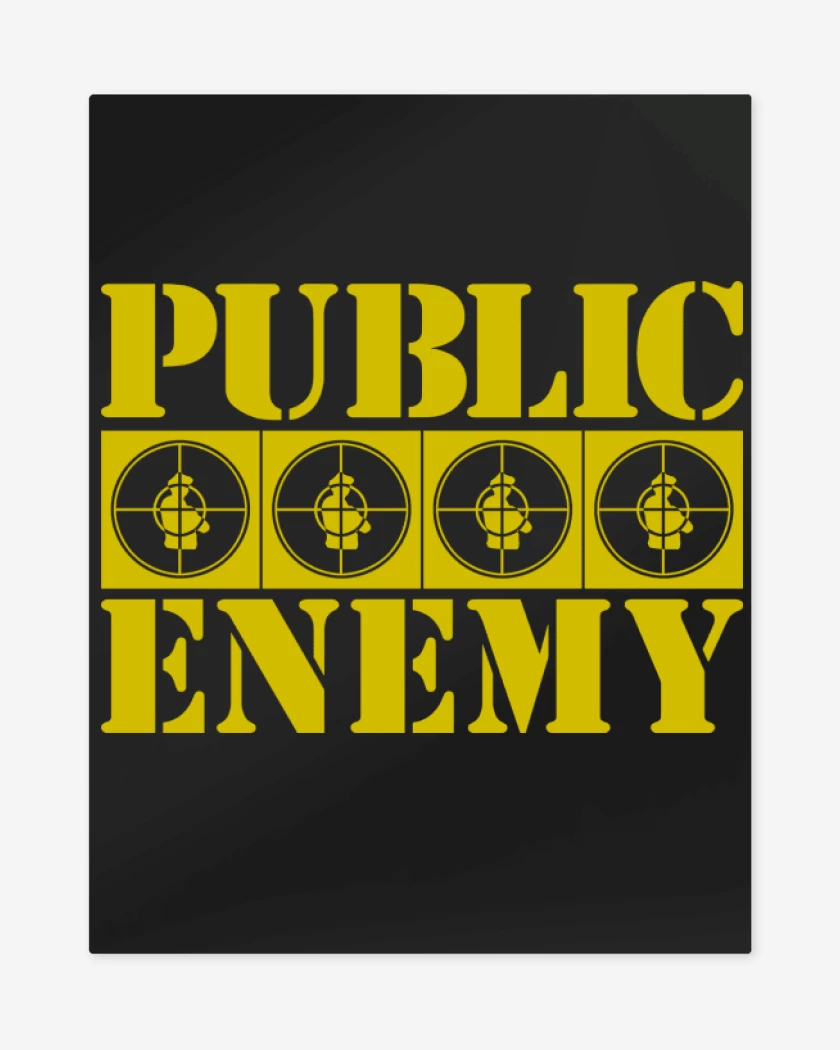 Print metalico Negro de PUBLIC ENEMY YELLOW