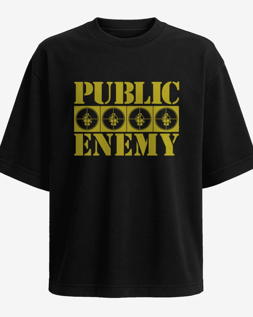 Polera Oversize Negro de PUBLIC ENEMY YELLOW