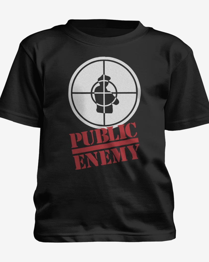 Polera de niño Negro de Public Enemy Logo