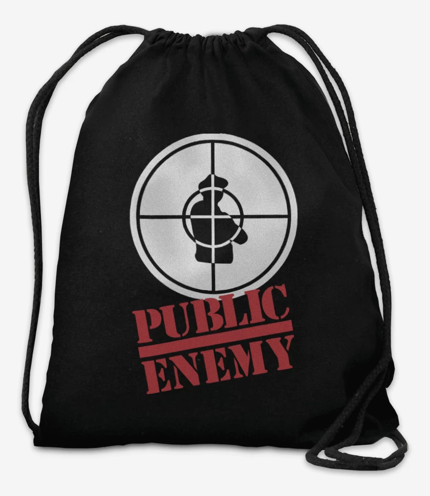 Mochila Negro de Public Enemy Logo
