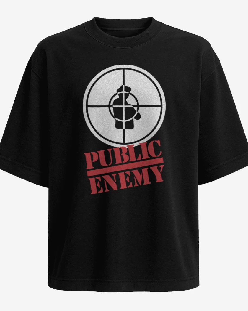 Polera Oversize Public Enemy Logo
