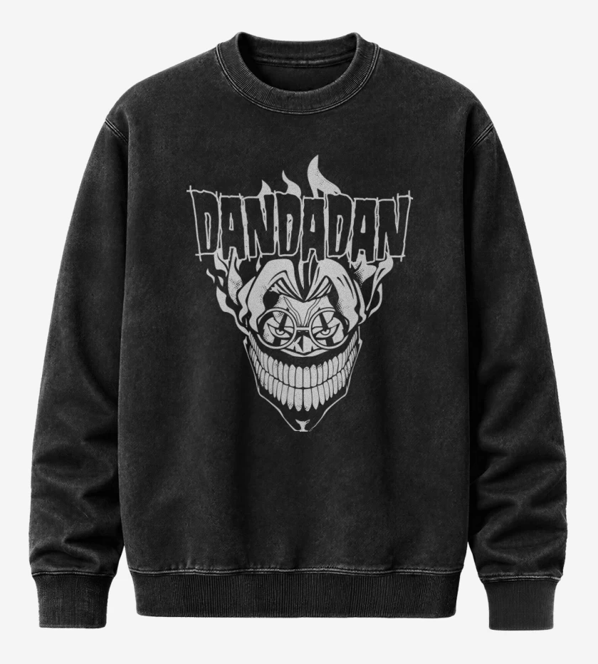 Poleron Polo Acid Wash Negro de Dandadan Turbo Danzig 