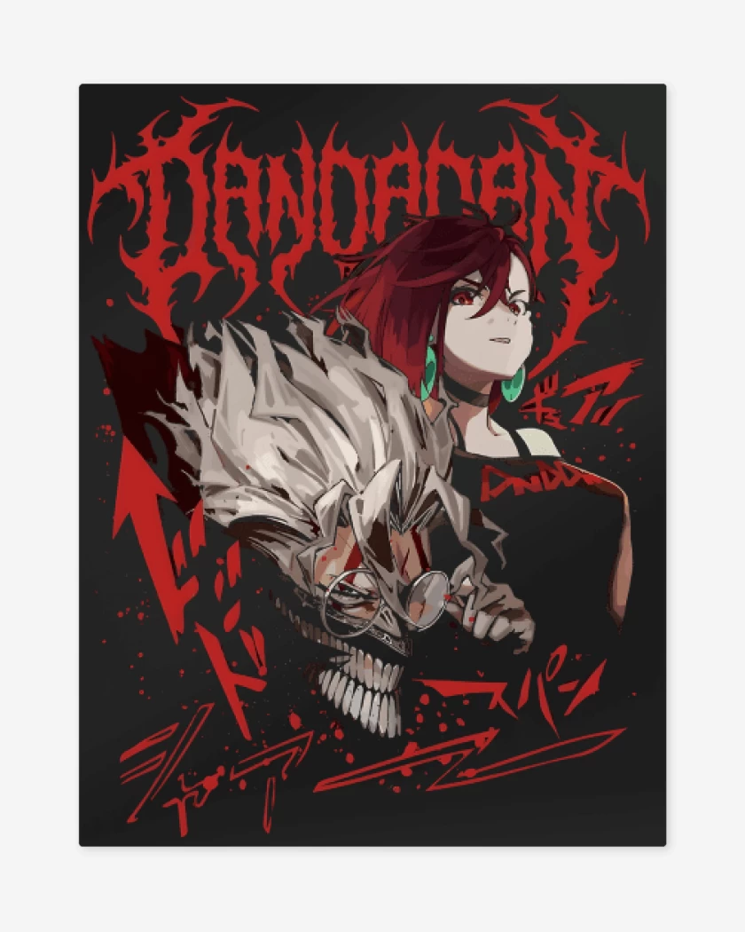Print metalico DandaDan Okarun x Momo