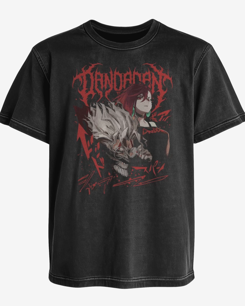 Polera desgastada DandaDan Okarun x Momo