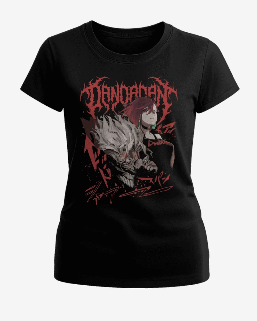 Polera de Mujer Negro de DandaDan Okarun x Momo