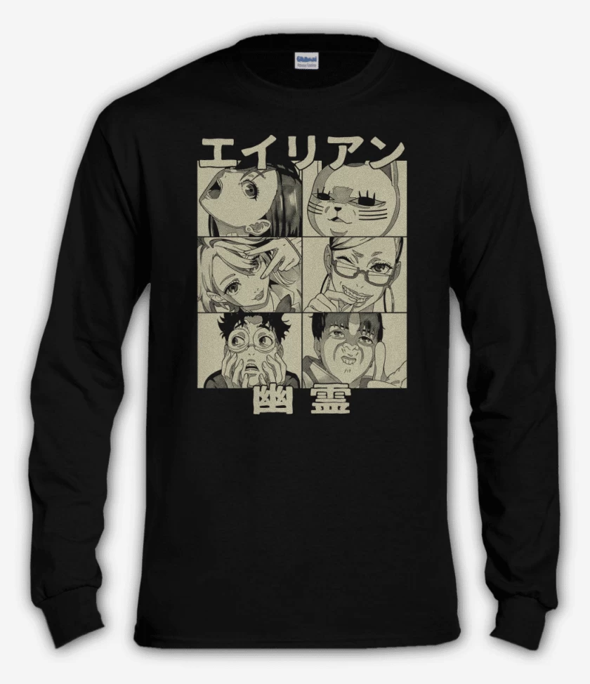Polera manga larga Negro de Dan Da Dan