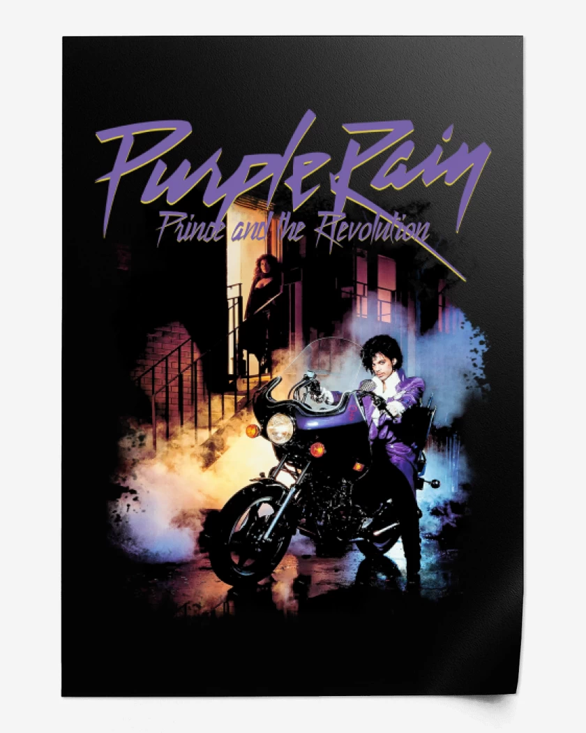 Print Negro de Prince Purple Rain