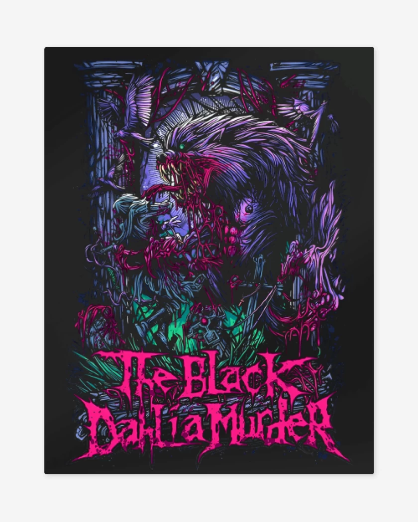 Print metalico Negro de The Black Dahlia Murder Beast