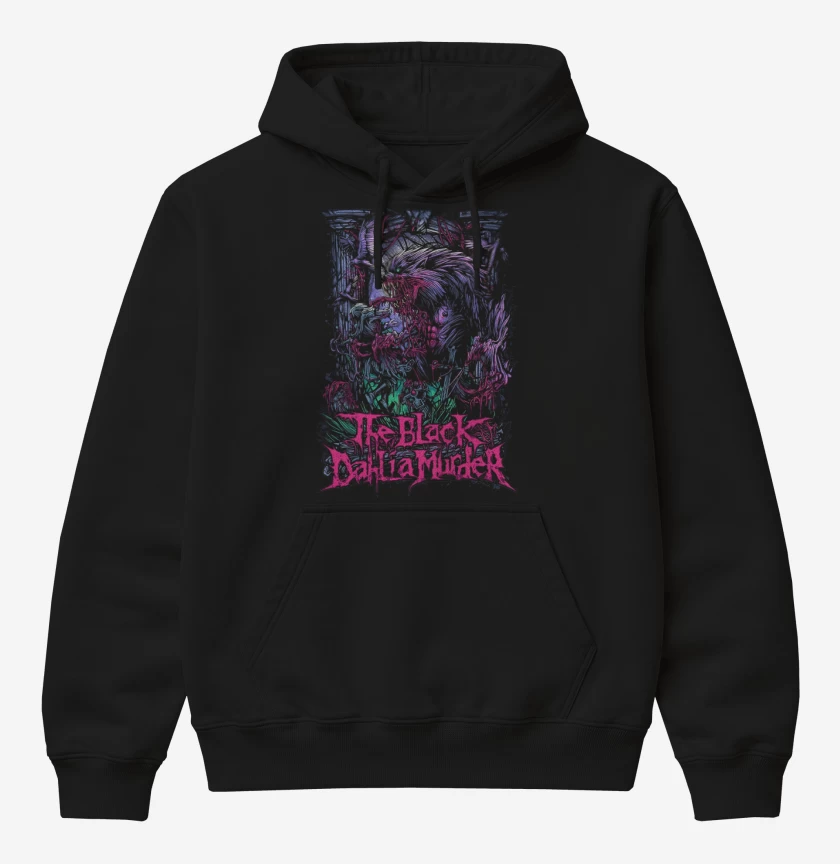 Poleron Canguro básico Negro de The Black Dahlia Murder Beast