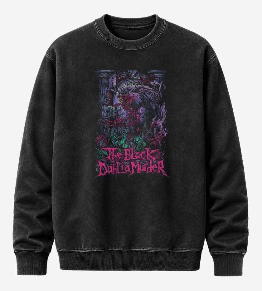 Poleron Polo Acid Wash Negro de The Black Dahlia Murder Beast