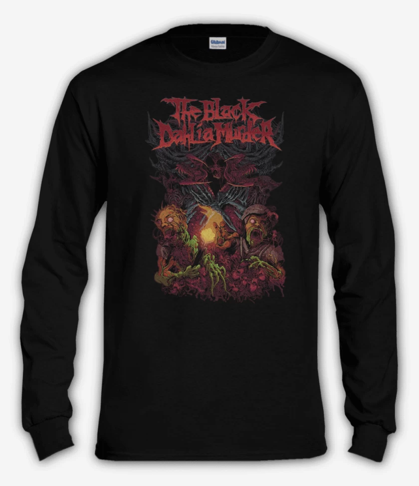 Polera manga larga Negro de The Black Dahlia Murder Wereworm