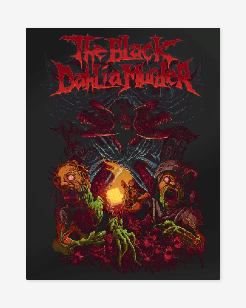 Print metalico Negro de The Black Dahlia Murder Wereworm