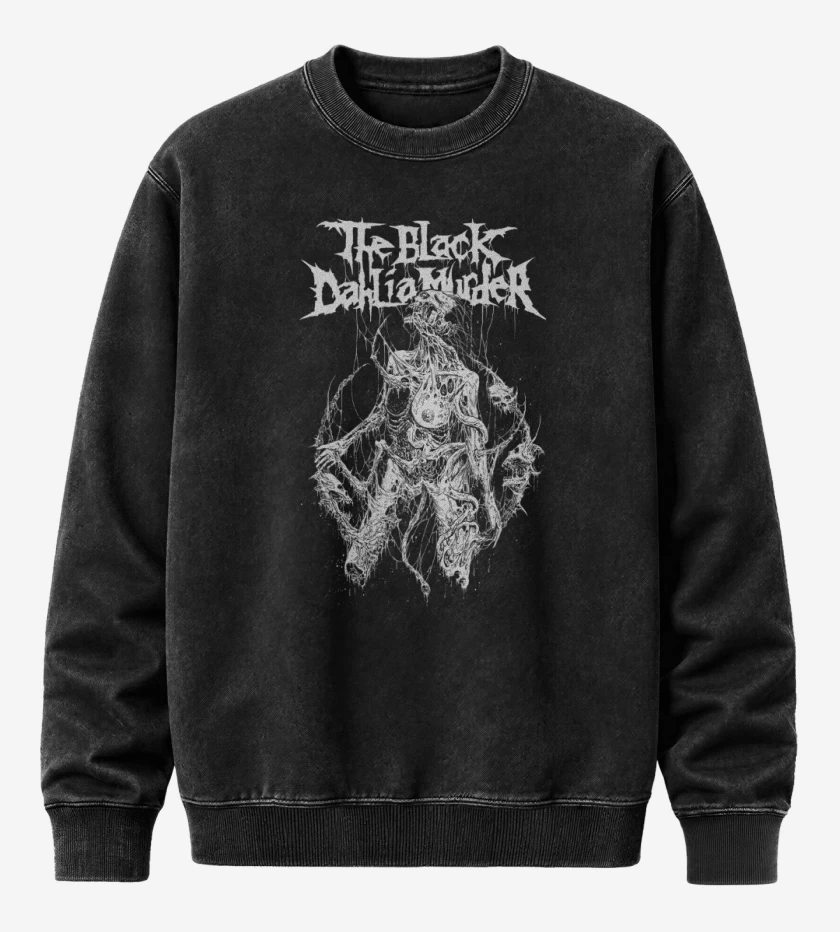 Poleron Polo Acid Wash Negro de The Black Dahlia Murder Corpse