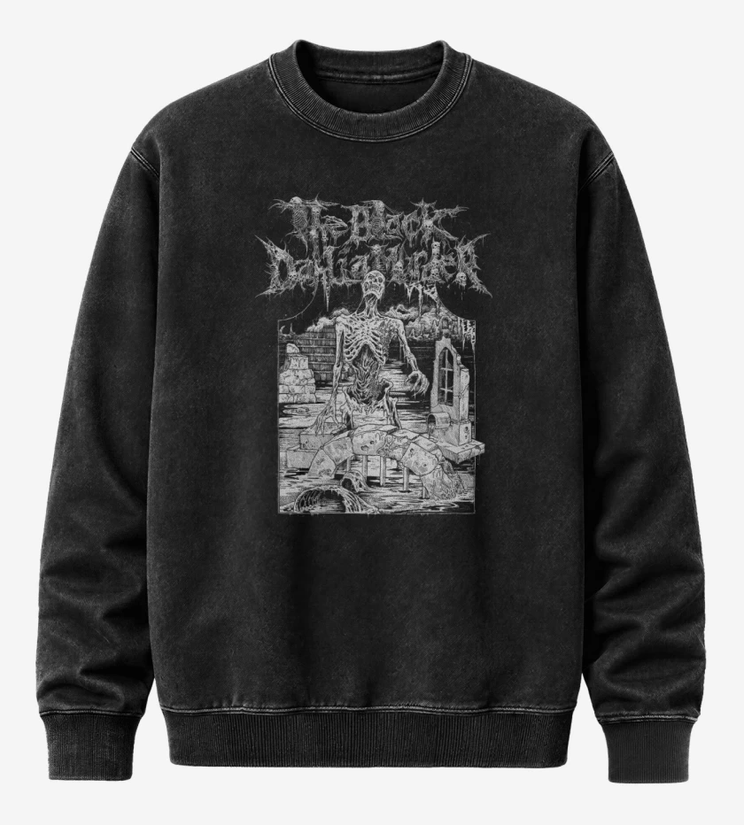 Poleron Polo Acid Wash Negro de The Black Dahlia Murder Corpse II