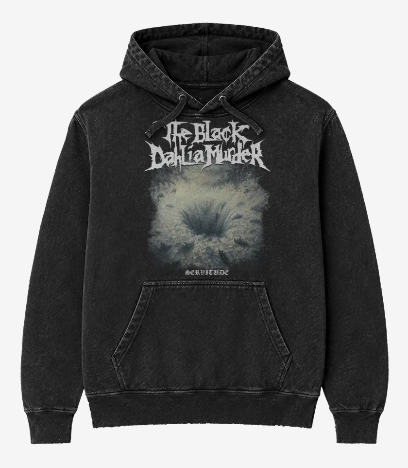 Poleron Canguro Acid Wash Negro de The Black Dahlia Murder Servitude