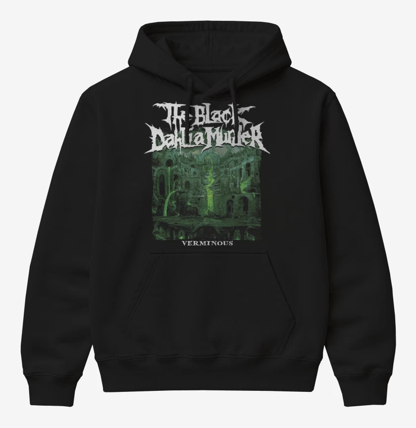 Poleron Canguro básico Negro de The Black Dahlia Murder Verminous