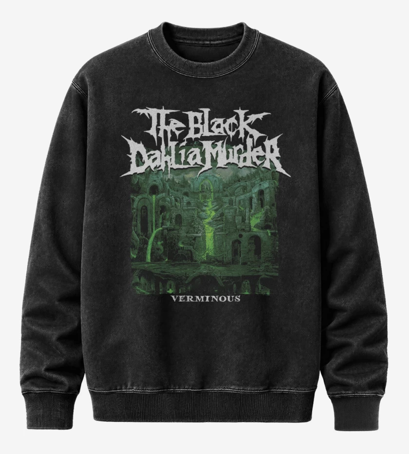 Poleron Polo Acid Wash Negro de The Black Dahlia Murder Verminous