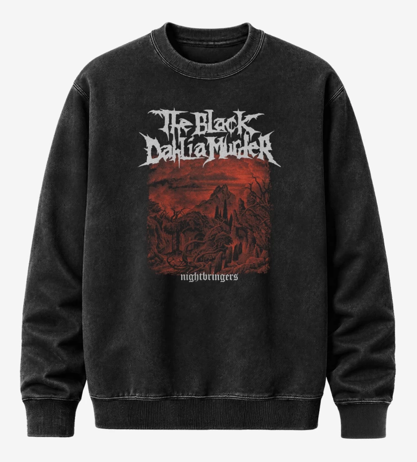 Poleron Polo Acid Wash Negro de The Black Dahlia Murder Nightbringers
