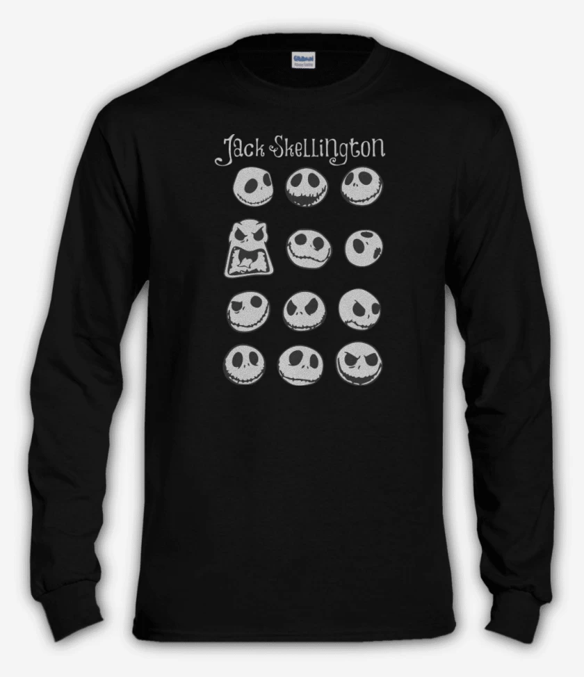 Polera manga larga Negro de Jakc faces