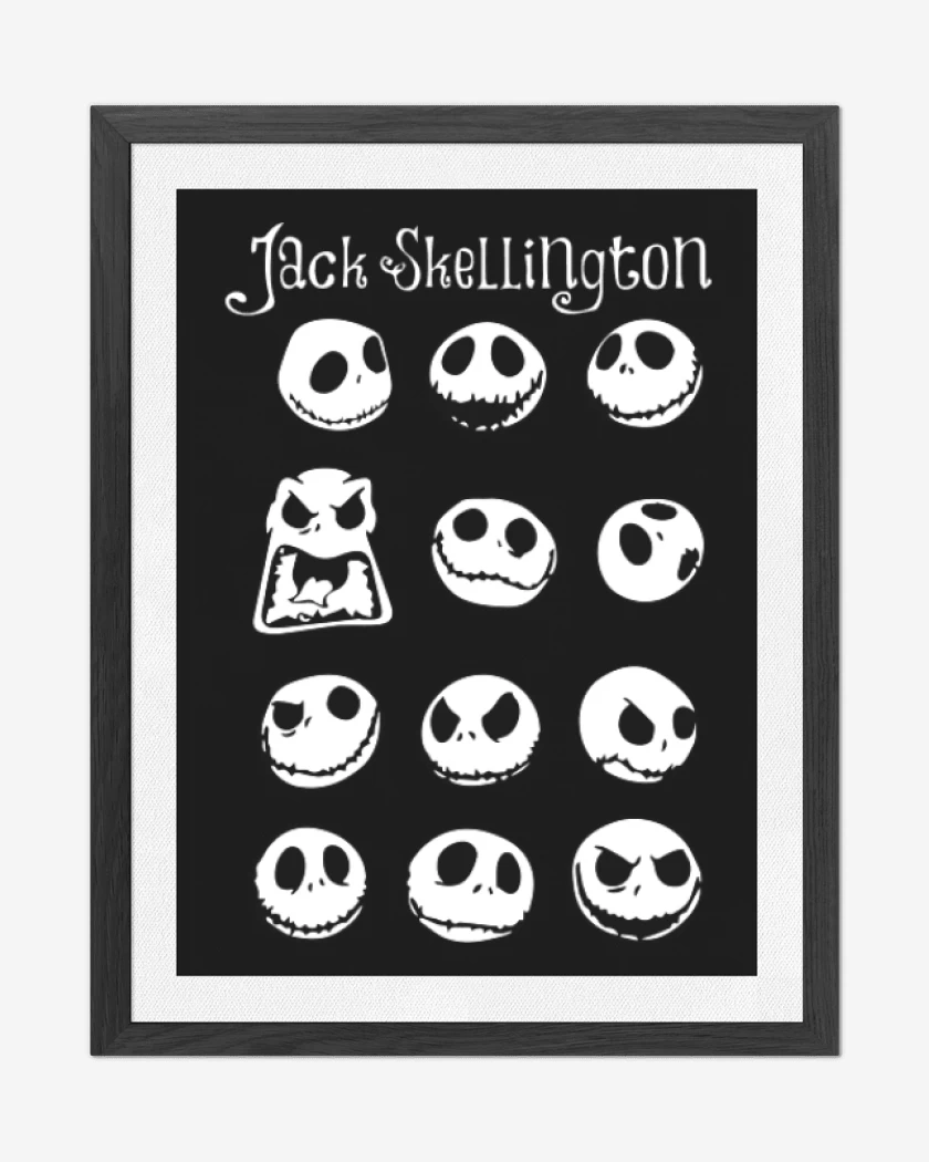 Cuadro decorativo Negro de Jakc faces